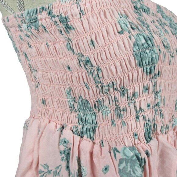 ELOQUII Tiered Floral Mini Skirt With Smocking A Fine Romance Size 18 - Picture 5 of 9